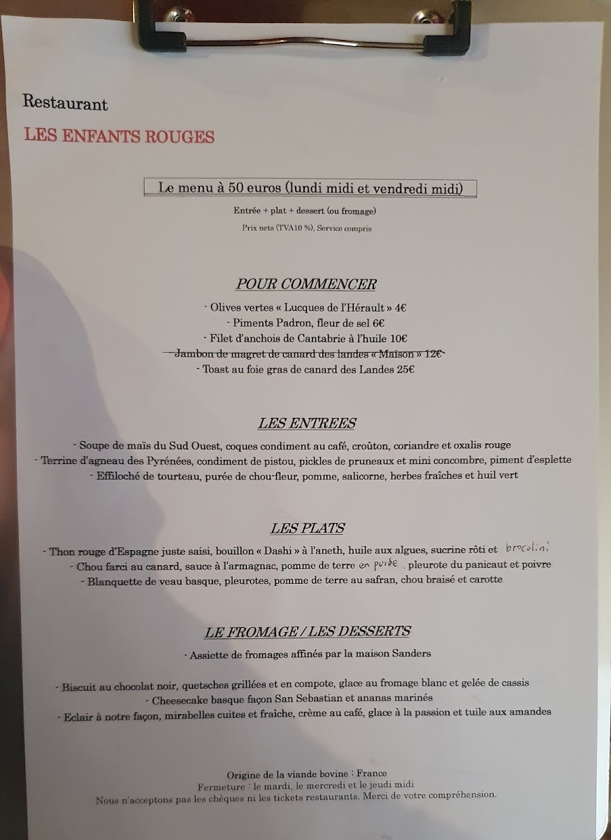 Menu Les Enfants Rouges-2