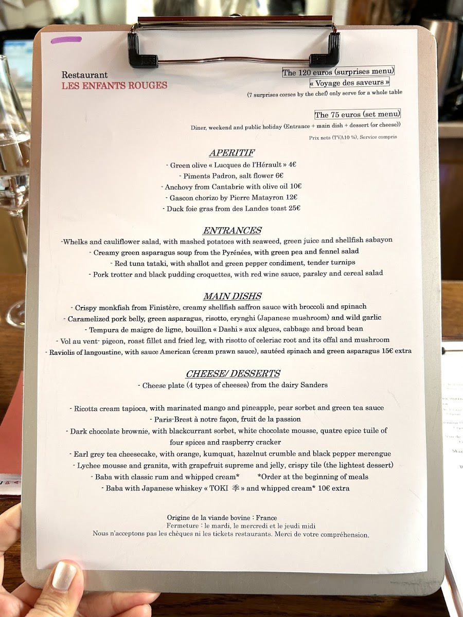 Menu Les Enfants Rouges-4